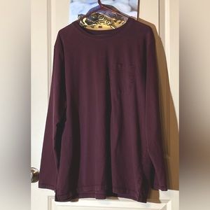COVINGTON Men Sz-XL Long Sleeve Teeshirt- Front Pocket- VeryGentlyUsed- Maroon